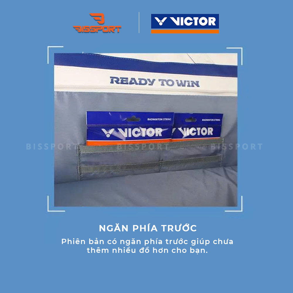 Túi Cầu Lông Victor 5618A Trắng Chính Hãng - Thiết Kế Hiện Đại, Sức Chứa Rộng Rãi - Bền Bỉ - Tiện Lợi - Nhẹ